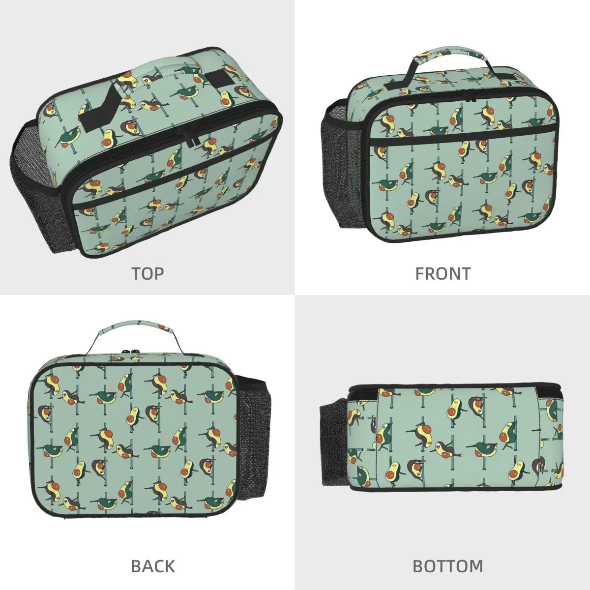 Avocados Pole Dancing Club Insulated Lunch Bag for Women Office Cooler Thermal Food Box Tote Leakproof Lunch Boxes Container