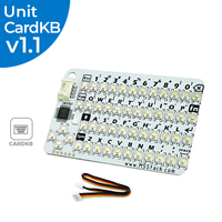 M5Stack Official CardKB v1.1 Mini 50-Key QWERTY Keyboard Unit with ATMega8A MCU, I2C, RGB LED, Programmable for UIFlow (MEGA8A)