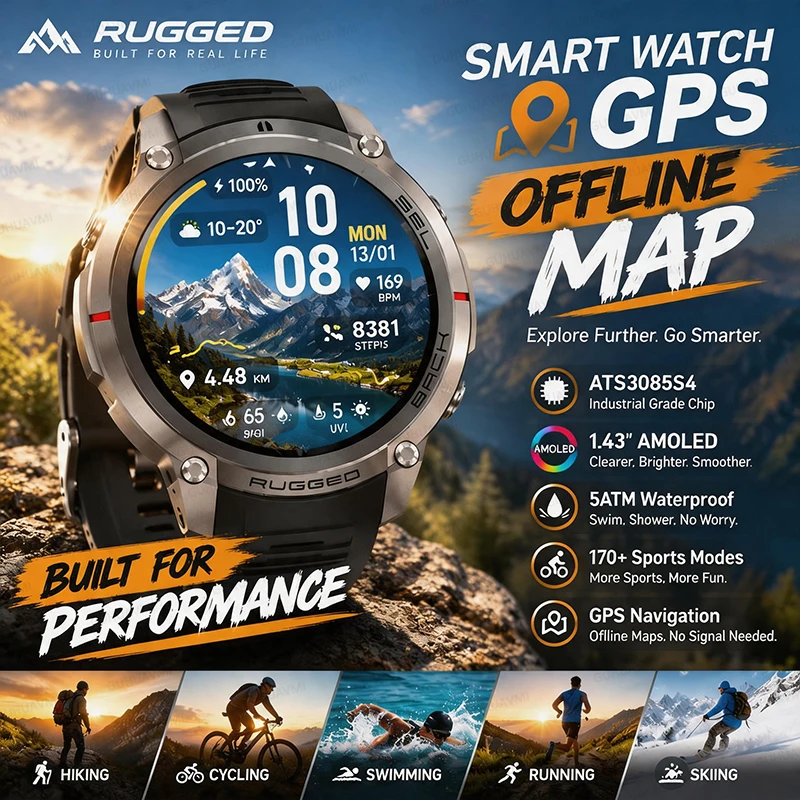 Altimeter Compass Watch - TANK New Outdoor Tactics GPS Tracking