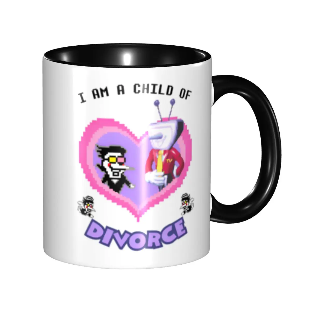 Spamton And Tenna Child Of Divorce Deltarune Game Mug Customized Ceramic Coffee Mug Creative Present