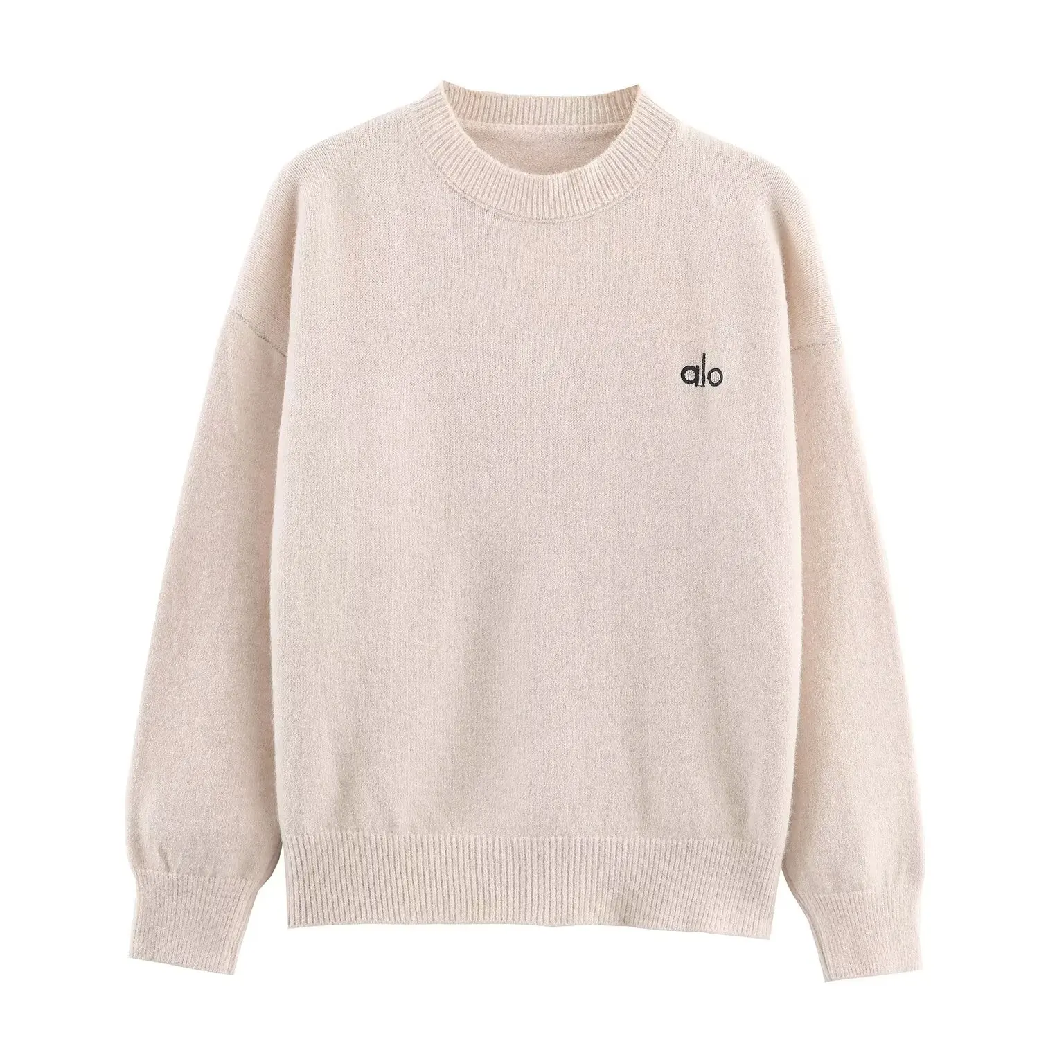 سترة محبوكة عصرية بأحرف مطرزة، تصميم مناسب للخريف، ملابس نسائية جديدة JNLEAOG