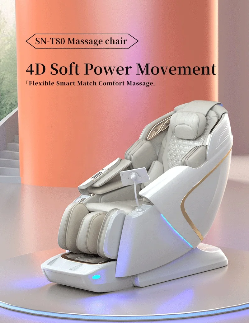 Cadeira elétrica luxuosa da massagem, 4D Full Body Shiatsu, gravidade zero, 8D