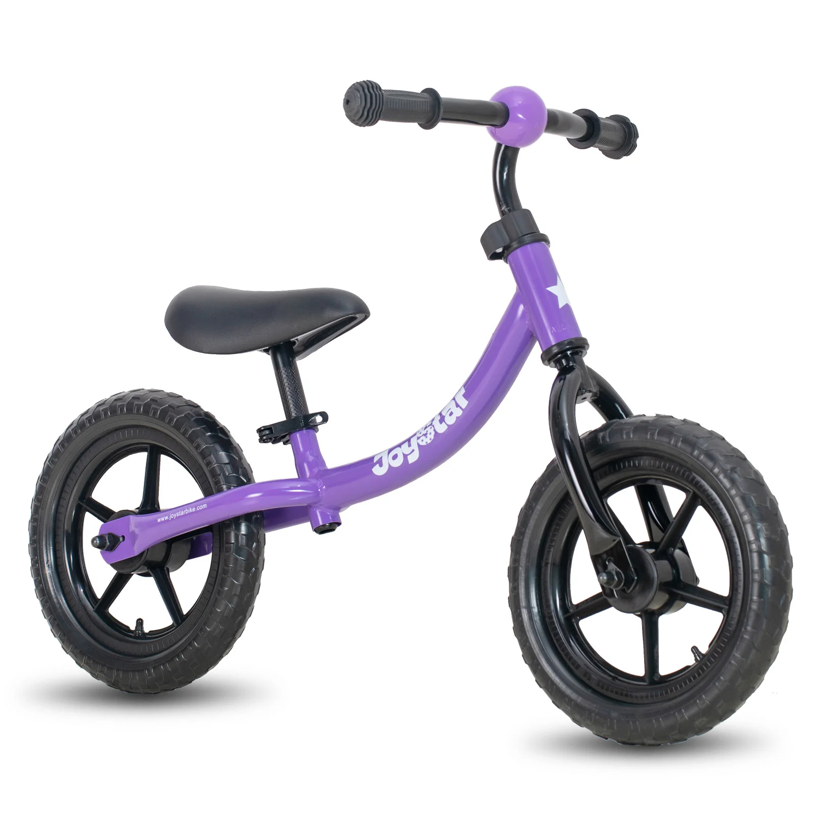 JOYSTAR 12 Inch Balance Bike for 2-5 Years Old Boys and Girls, Lightweight Push Bike with Adjustable Handlebar,Seat, Purple