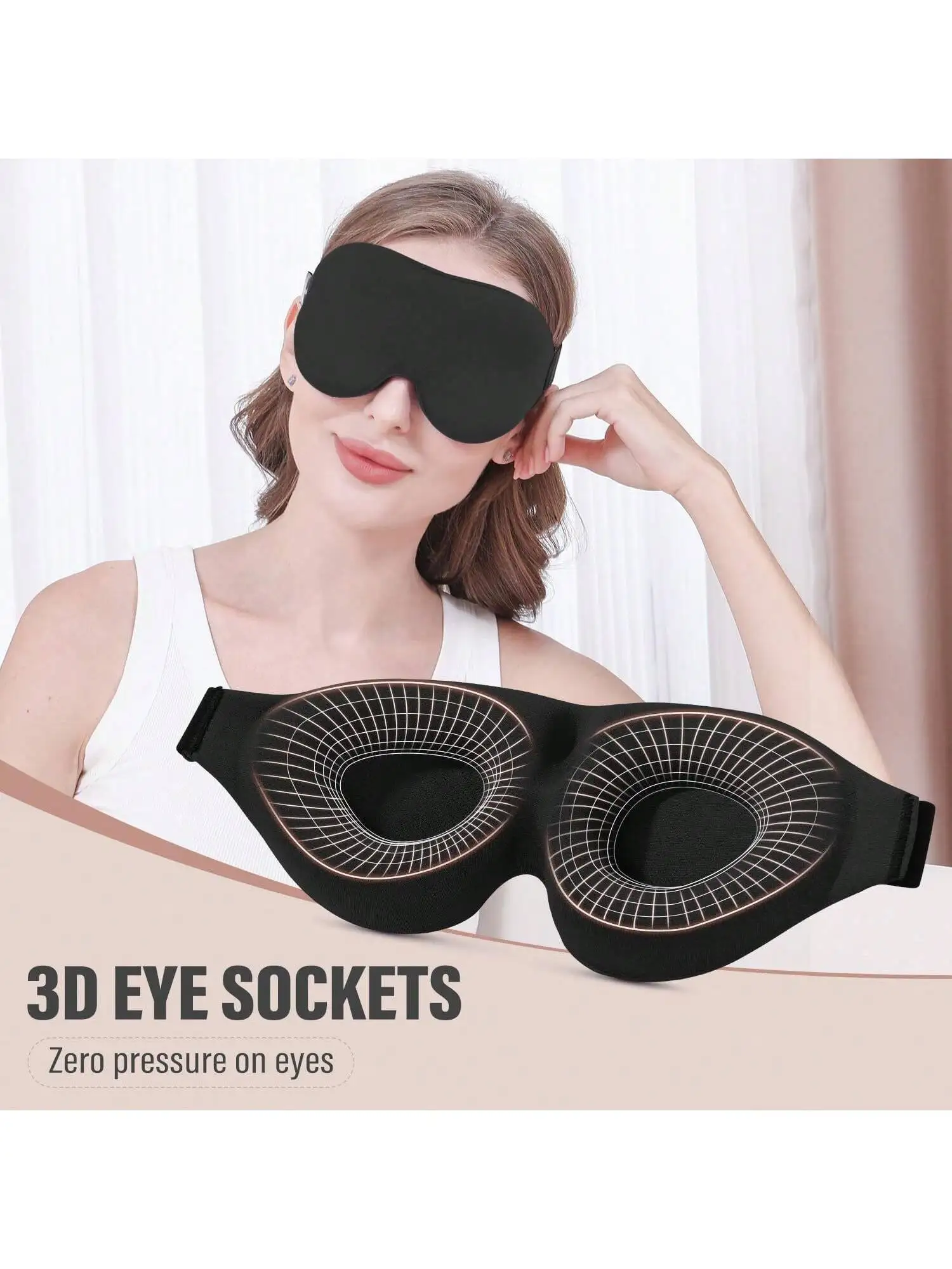 Lightweight and breathable eye mask with no sensitivity, no shading, no pressure on the eyes, suitable for business trips