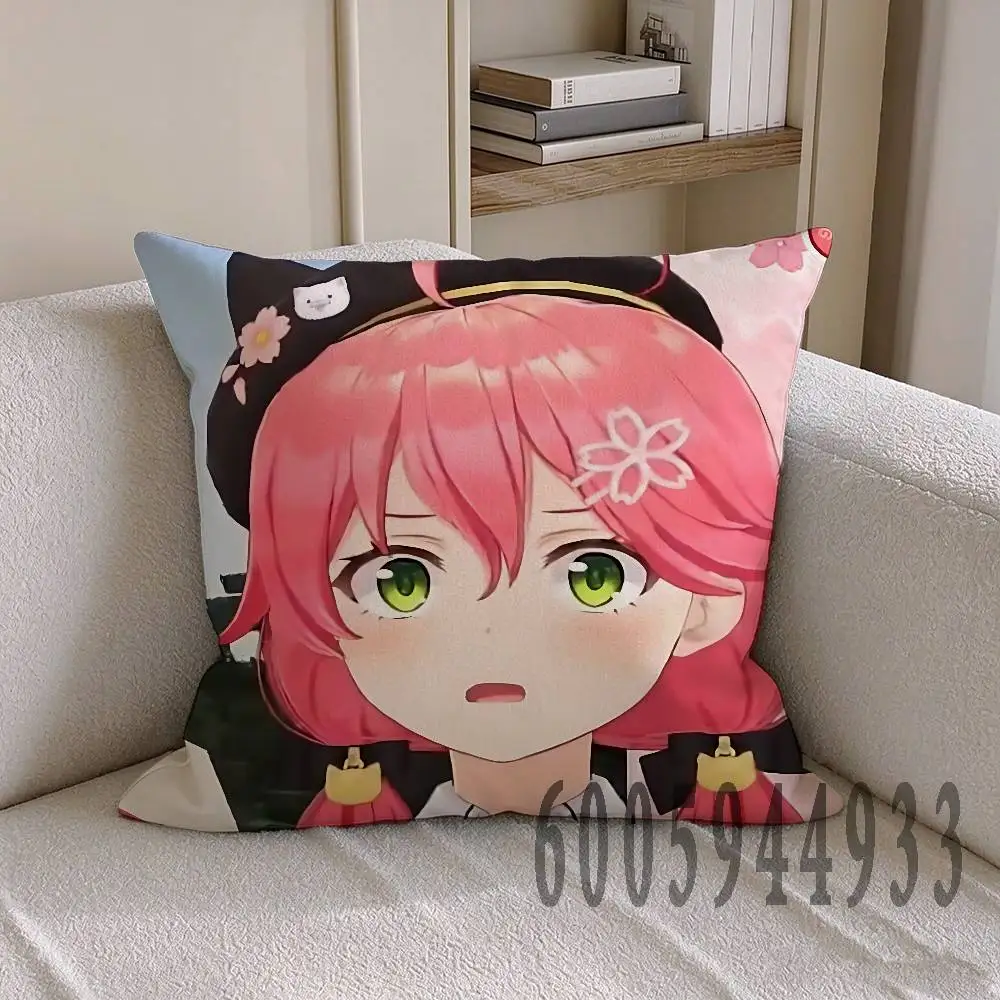 S-Sakura M-Mikos Anime Celebrity Merchandise All-Match Printed Pillow Case Sofa Car Office Room Decoration Protector