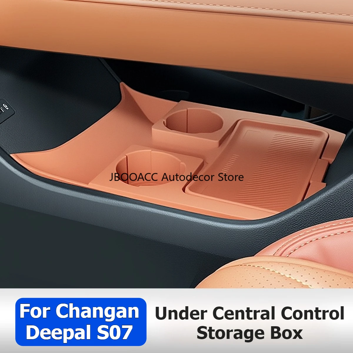 

Для Changan Deepal S07 автомобильный ящик для хранения под центральным управлением, силиконовый водонепроницаемый органайзер для консоли, лоток для центральной консоли, нижний ящик