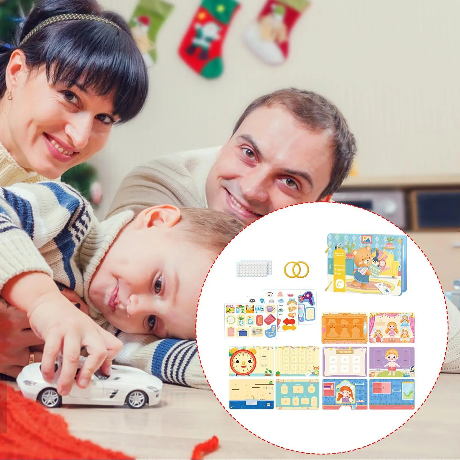 Quiet Activity Books Educational Sensory Toys Interactive Book For Babies For Car Airplane Restaurant Stroller High Chair Home