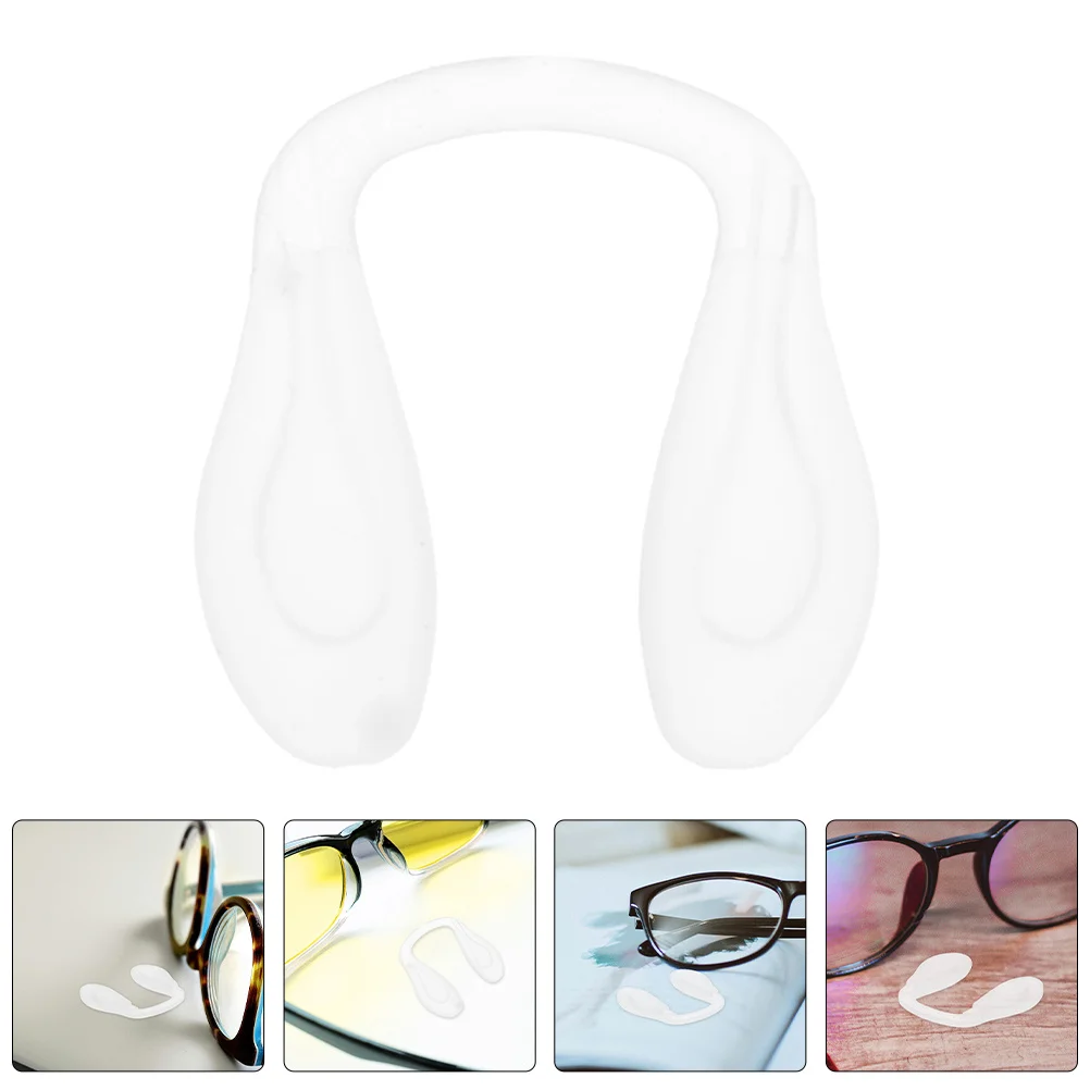 

4Pcs Soft Silicone U-Shape Nose Pads for Eyeglasses Replacement Non-Slip Bridge Cushions Comfortable Fit Universal Glasses