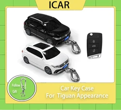 Étui de clé de voiture intelligent, apparence Tiguan, 3 boutons, VW Polo, Golf 7, Skoda Octavia, Kodiaq, Karoq, RosemAteca, Valentine, Ibiza