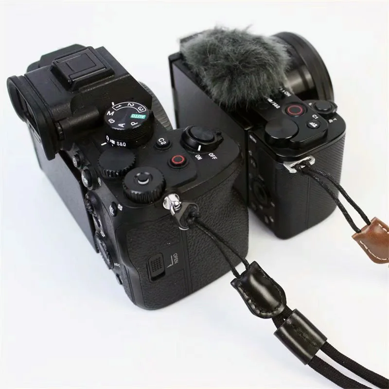 สายรัดข้อมือพร้อมหนัง PU สำหรับกล้อง Canon Nikon SONY Olympus FUJI DC