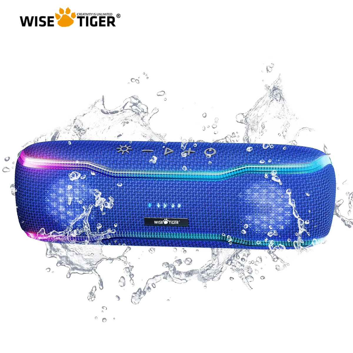 

WISETIGER F10C 25W IPX7 Waterproof Bluetooth Speaker Portable Sound Box BT5.3 Stereo Surround Outdoor Wireless Speaker RGB Light