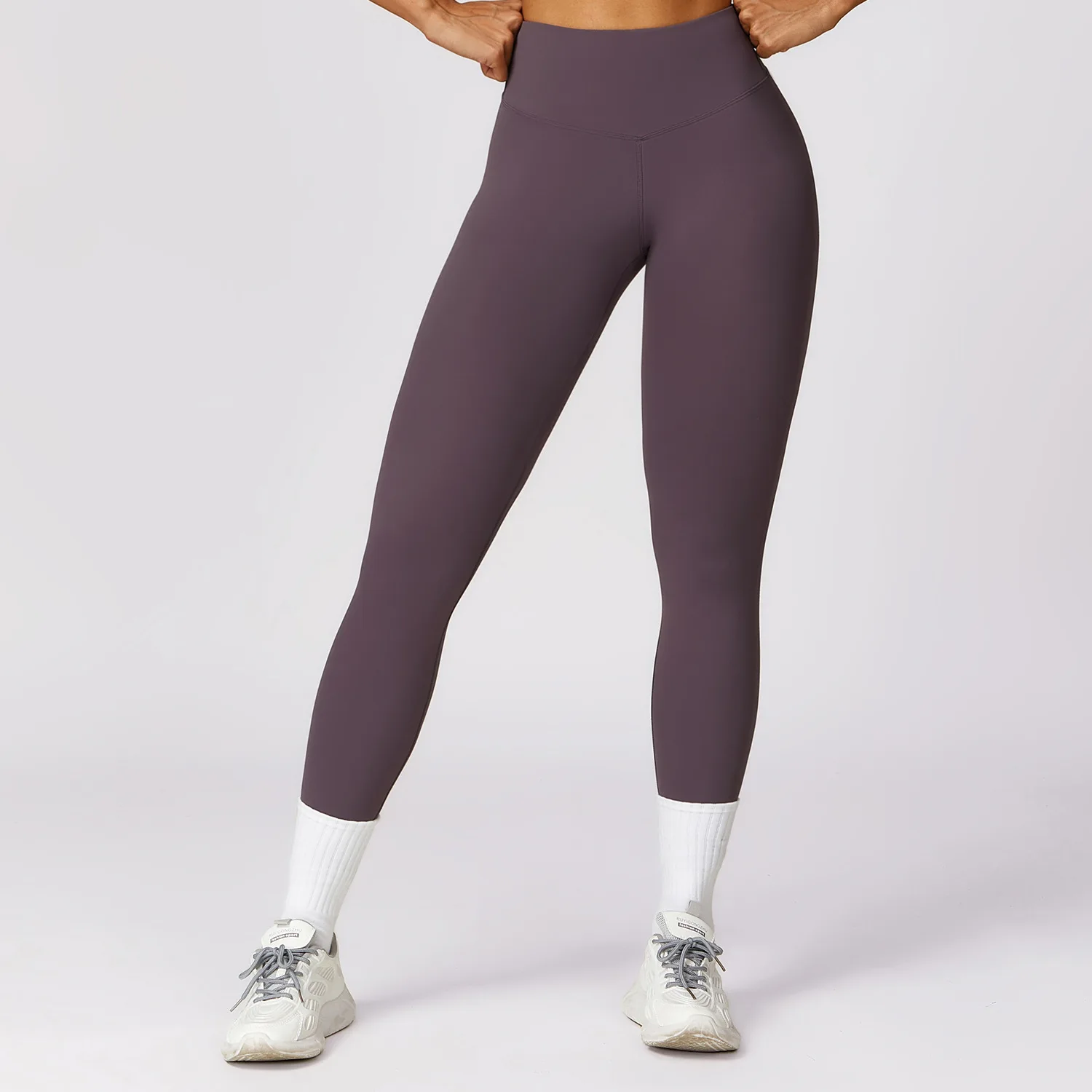 Yoga Leggings Hips Lifting Gym Leggings Solid Color Sport Pants High Waist Fitness Leggings Bubble Butt Workout Running Pants