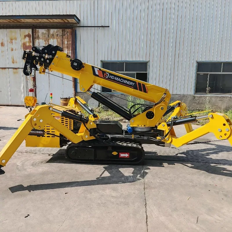 Crane Spider Mini Remote Control Berkualitas Tinggi 3 Ton untuk Segala Medan Luar Ruangan