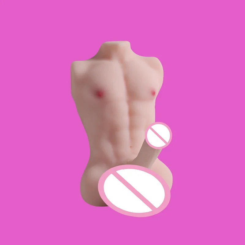 SMVP - Full TPE Simulation Half body Male Model, Trunk Sex Doll, Built in Skeleton Artificial Penis, Adult Toy for Couple Sex XX