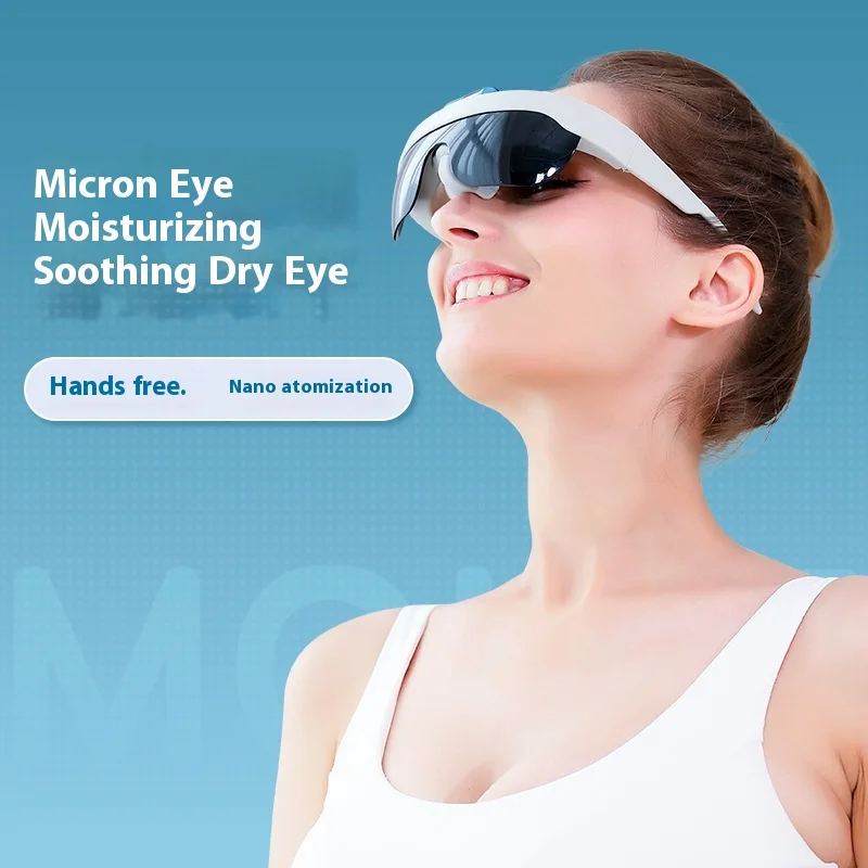 Masajeador de ojos plegable inteligente: hidratación por atomización automática estilo gafas, comodidad en spa para el cuidado y la relajación de los ojos