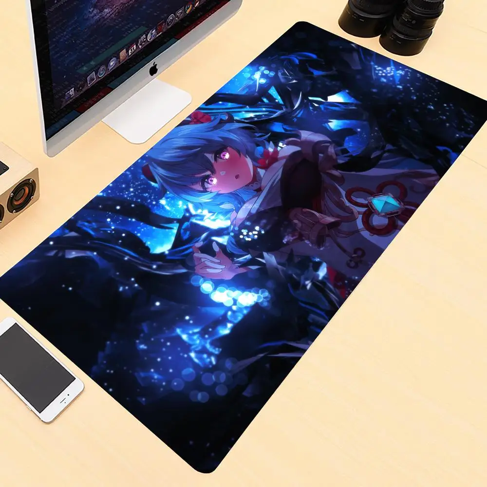 tapis de souris Pad accessories Large 900x400 Genshin Impact Gan Yu XXL Hot desk mat rubber mouse pad escritorio with lock edge