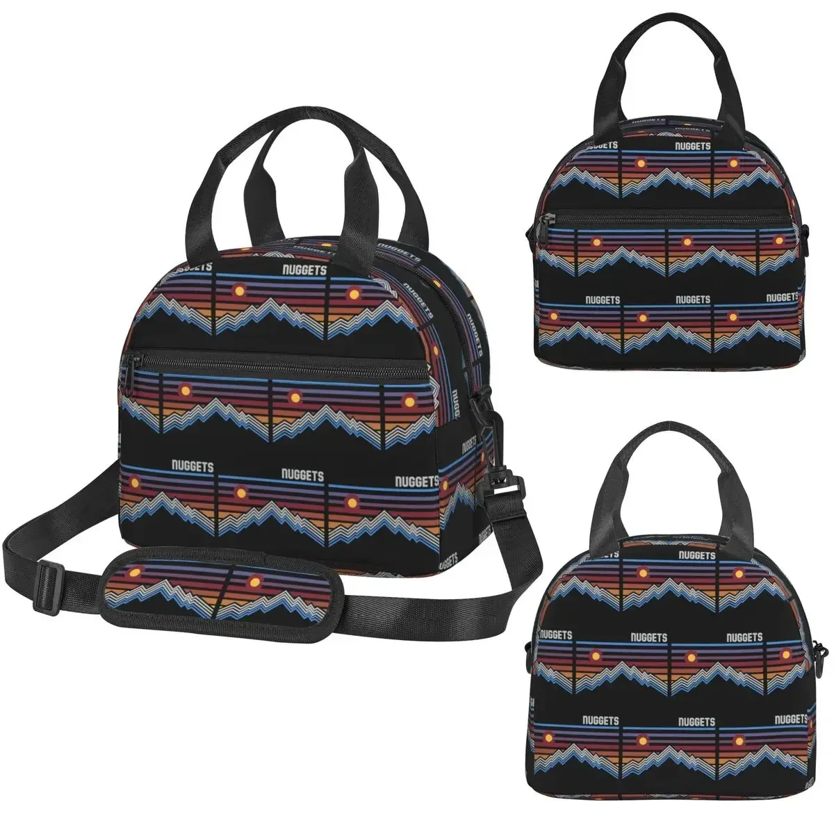 Bolsa térmica para el almuerzo de los Denver Nuggets para mujer, caja térmica para oficina, bolsa térmica portátil para el almuerzo