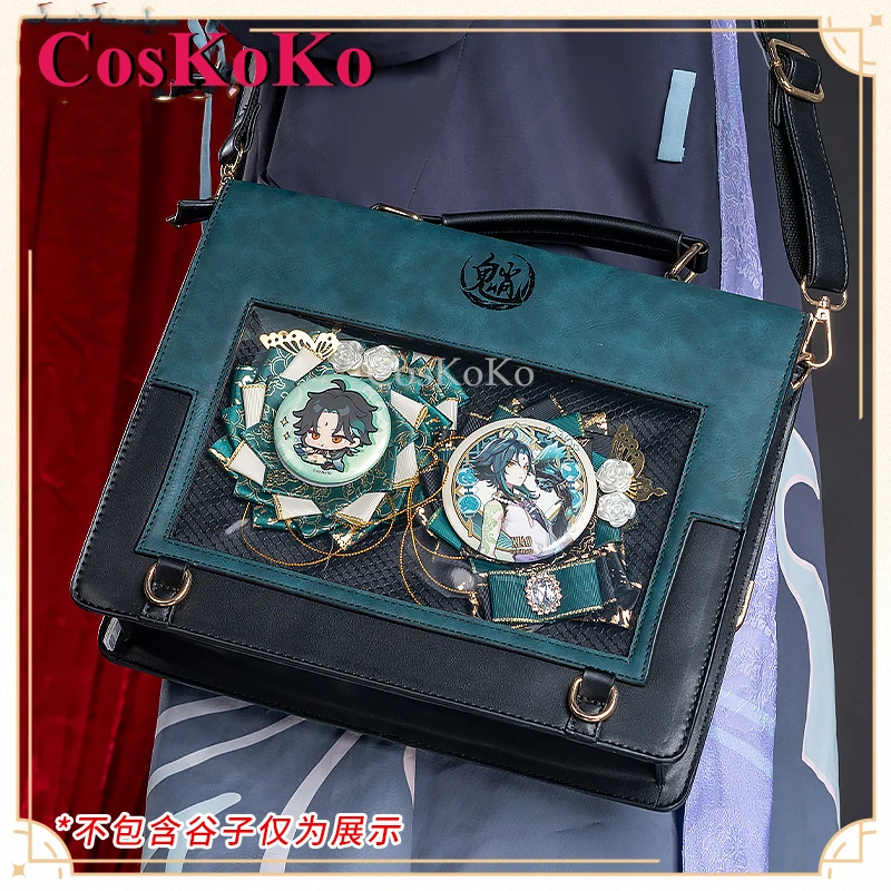 CosKoKo Xiao Cosplay Anime Game Genshin Impact Theme Impression Pack Daily Preppy Commuter Backpack Messenger Bag Fashion Itabag