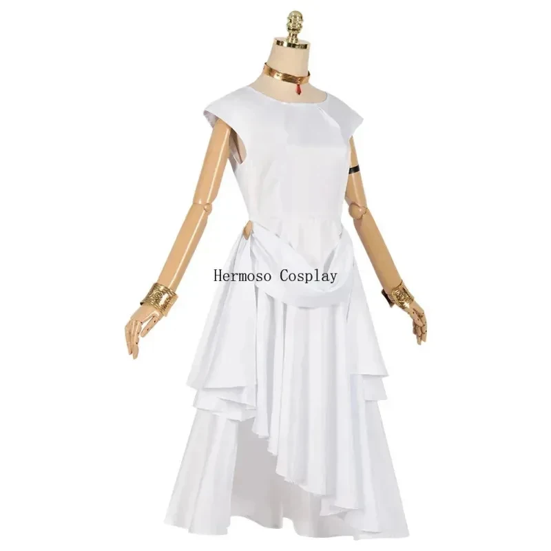 

♥Halloween Anime freeze flame cosplay white dress Sky Fern full set costume for Chri New 2026 Surprise Clothing