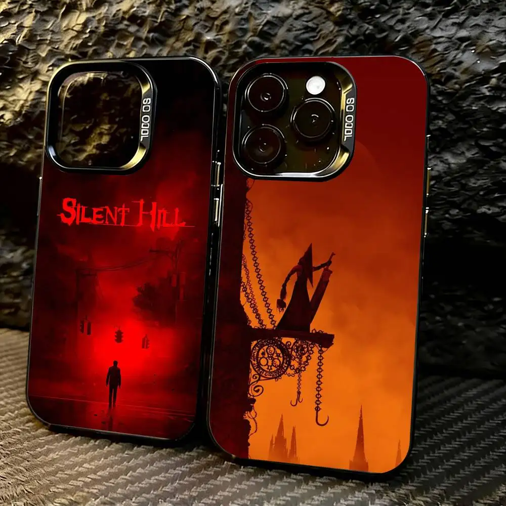 

Horror Games Silent Hill Phone Case For iPhone 17,16,15,14,13,12,11 Plus,Pro Max,XS,Colorful Silver Phone case Funda Cover
