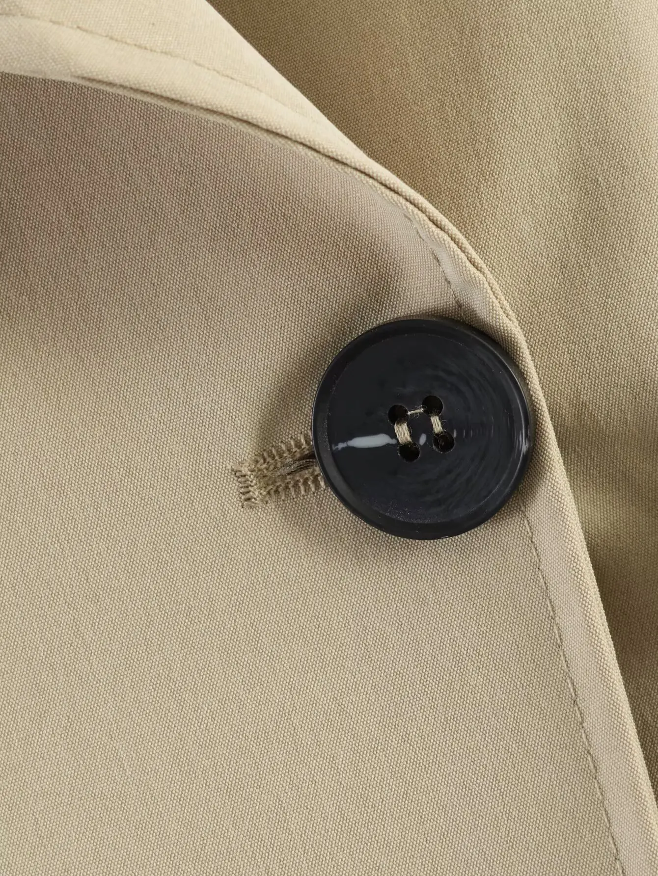 TFMLN Neue Damen-Windjacke mit Kordelzug, lockerer Schnitt, Knopfverschluss, lässiger Trenchcoat, einfarbig, für Frühling und Herbst, Street-Fashion Damenmantel – Detail 6