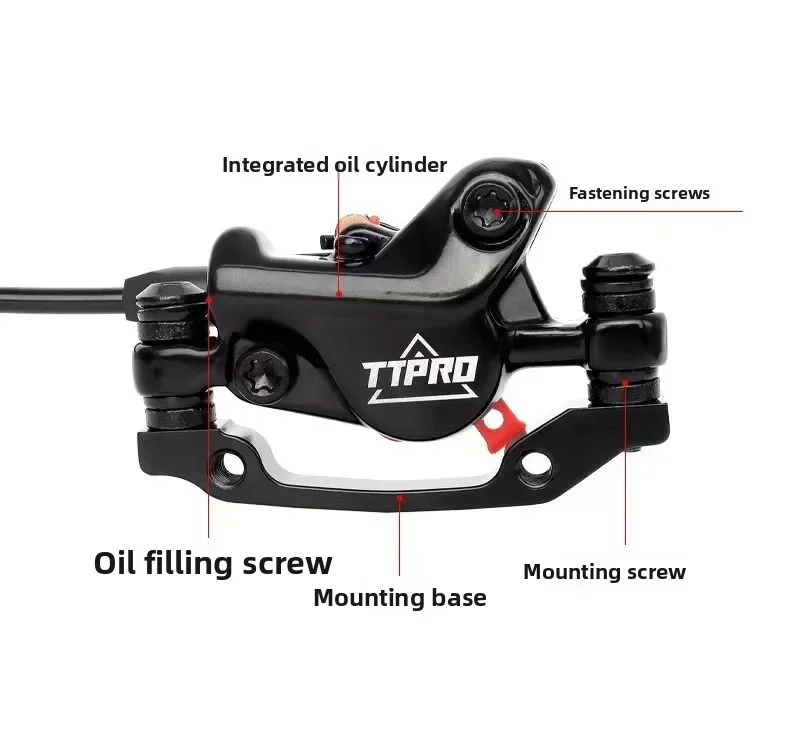 TTPRO MT200 Doppelkolben-Hydraulik-Scheibenbremsen-Set, Mountainbike-Hydraulik-Scheibenbremse, MTB-Hydraulikbremse – Detail 3