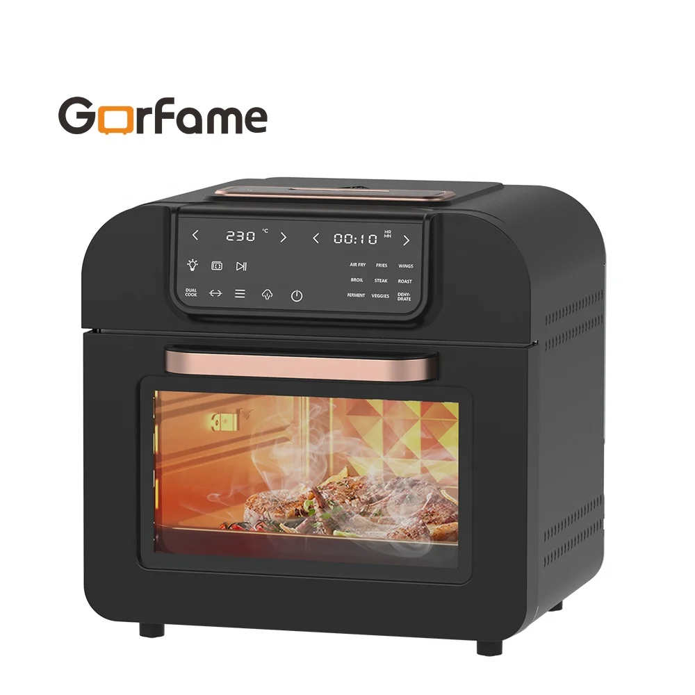 Innovative Steam Function Smart Air Fryer Toaster Oven 16 Liter For Oil Free With Shinny Stainless Steel Cavity