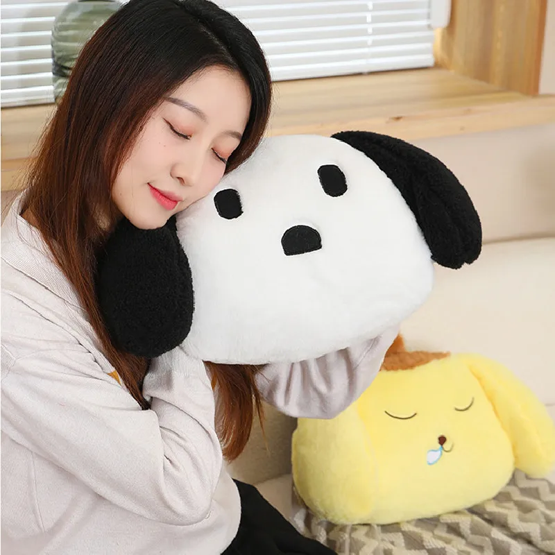 Sanrio Cartoon Pom Pom Purin Pochacco Kuromi My Melody peluche bambola inverno caldo mani tenere cuscino cuscino Kawaii regalo di compleanno