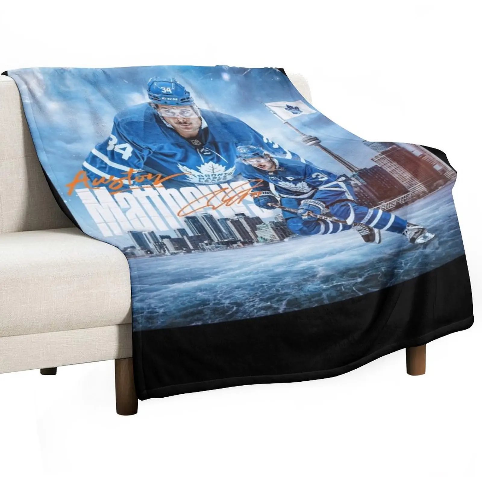 

Auston Matthews Throw Blanket Flannel Sleeping Bag Sofas Plaid Blankets