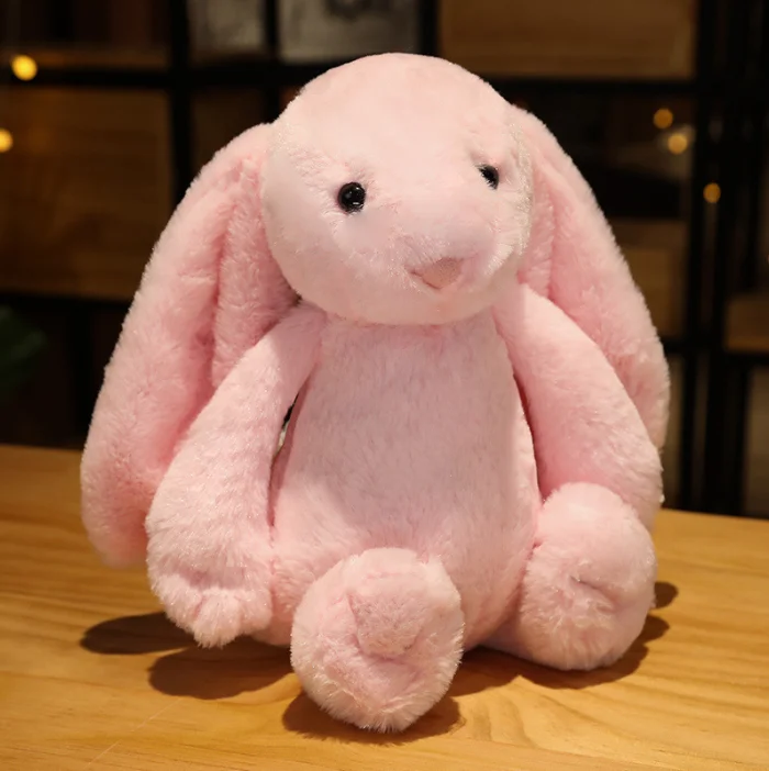 لعبة أرنب جديدة ذات أذنين طويلة على الإنترنت من القطيفة الناعمة لدمية مهدئة للأطفال
