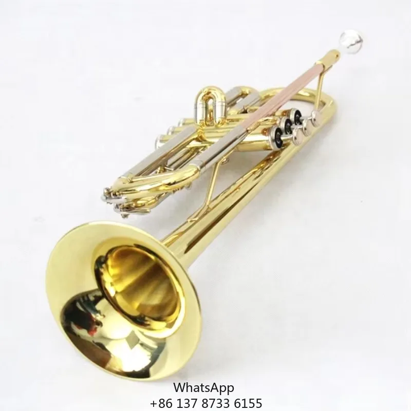 

High-end Focustyle FTR-200L Bb Tone Gold Lacquered Chinese Standard Trumpet With Accessories Included