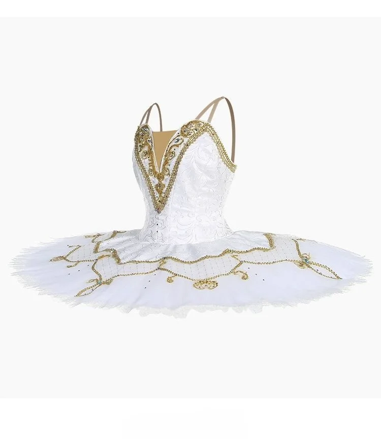 Doornroosje tutu jurk Ballet kinderwedstrijdjurk witte professionele op maat gemaakte pompadourjurk voor volwassenen