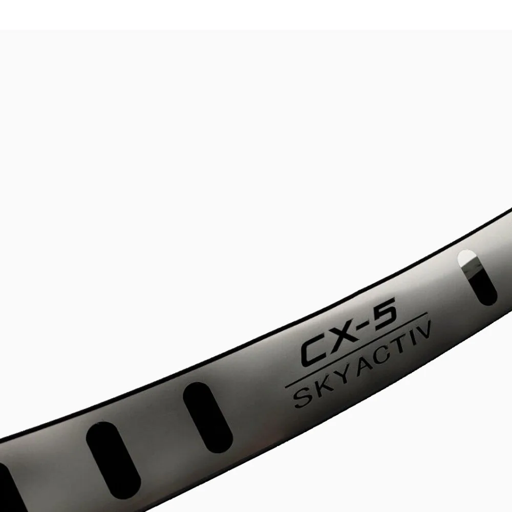 Car Stainless Steel Trunk Trim Door Sill Scuff Plate For Mazda CX5 CX5 2023 Stickers Rear Bumper Protector Accessories 2019 2024