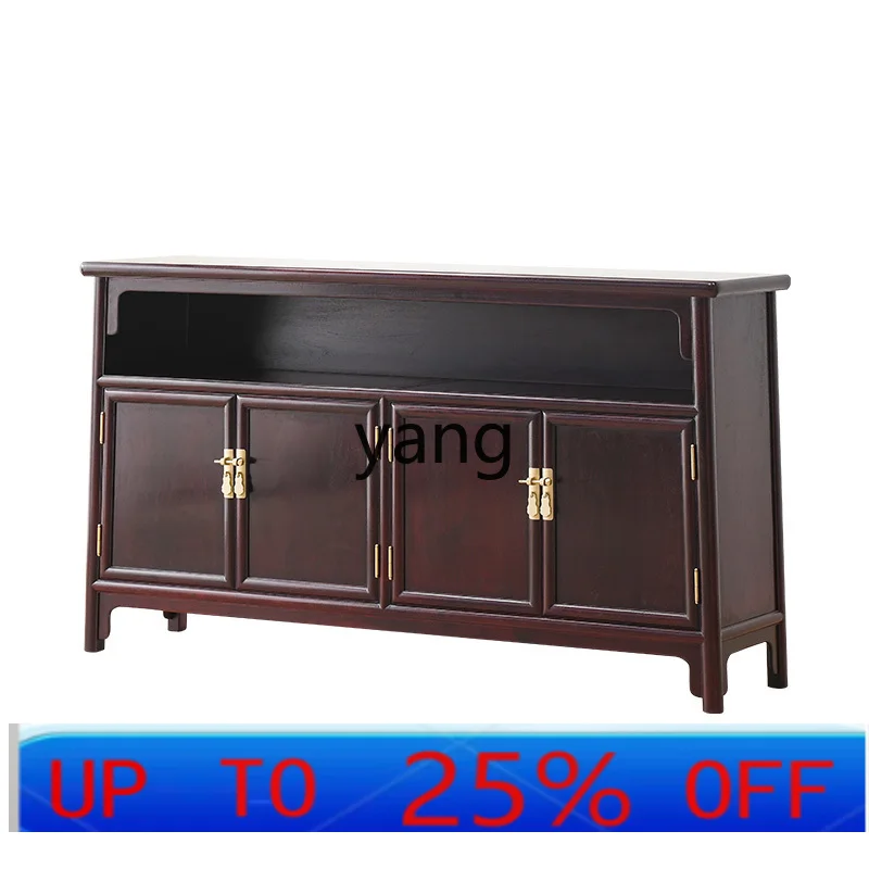 LMM blood sandalwood dining side cabinet plain surface red sandalwood Chinese solid wood storage porch partition cabinet