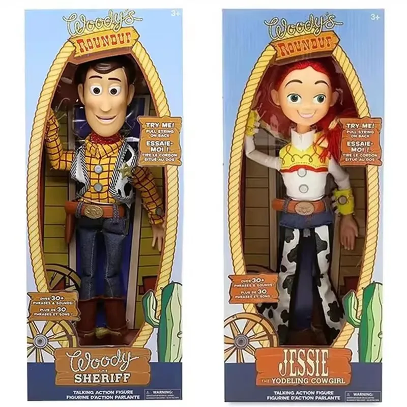 Disney Toy Story 4 Anime Figure Talking Woody Buzz Jessie Rex Action Figures Model Decoration Collection Christmas Toy Gifts