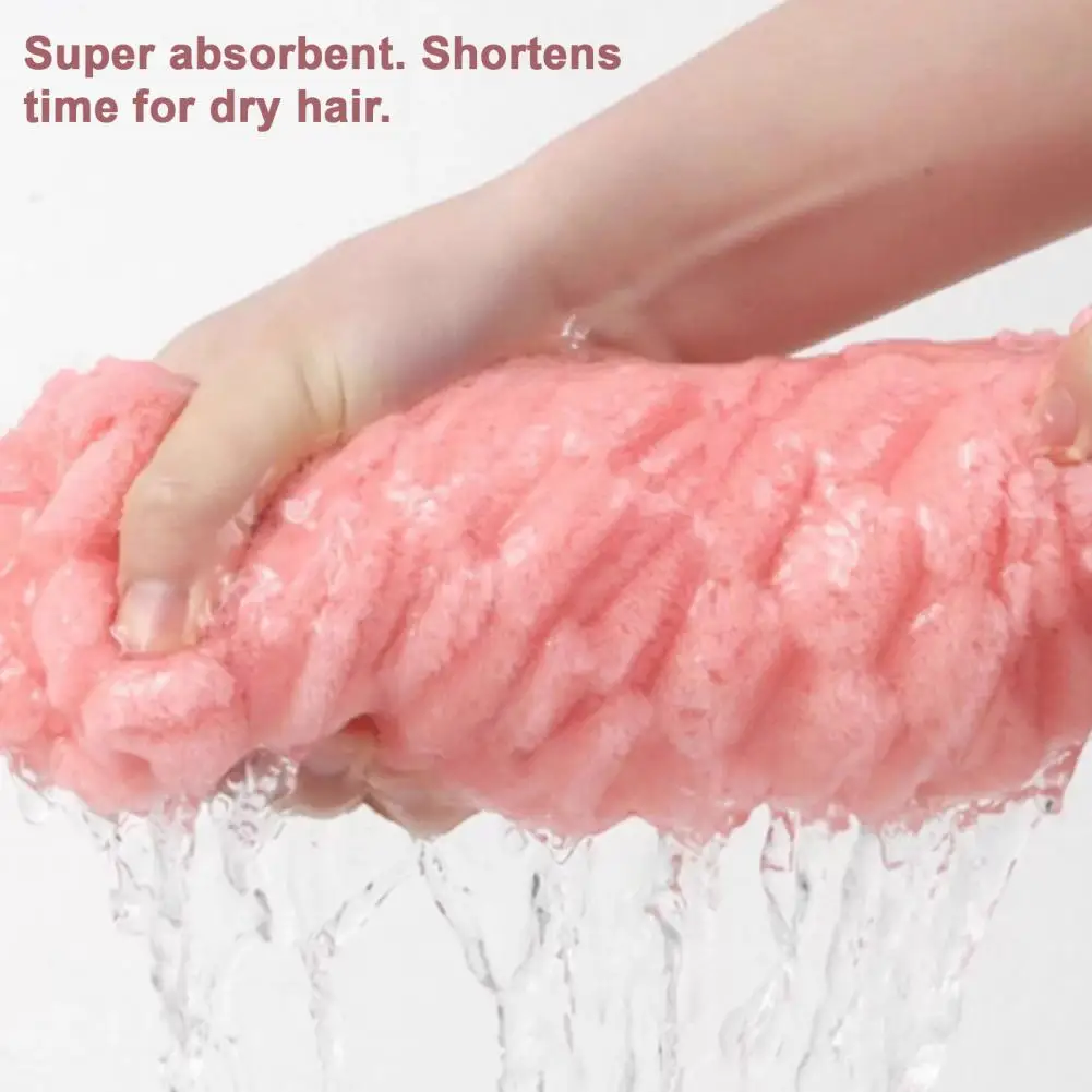 Quick Dry Hair Wrap Microfiber Hair Towel Wrap for Women Quick Dry Hair Turban with Button Absorbent Anti-frizz Drying for Curly