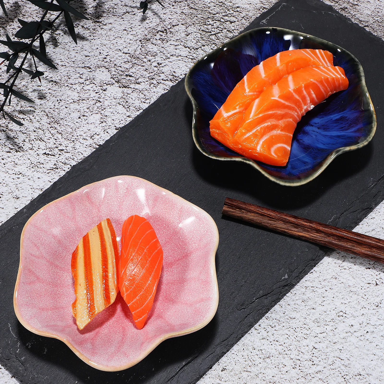 

2Pcs Lotus Leaf Ceramic Jewelry Dish Multipurpose Small Trinket Tray Jewelry Organizer Ring Dish for Earrings Necklace