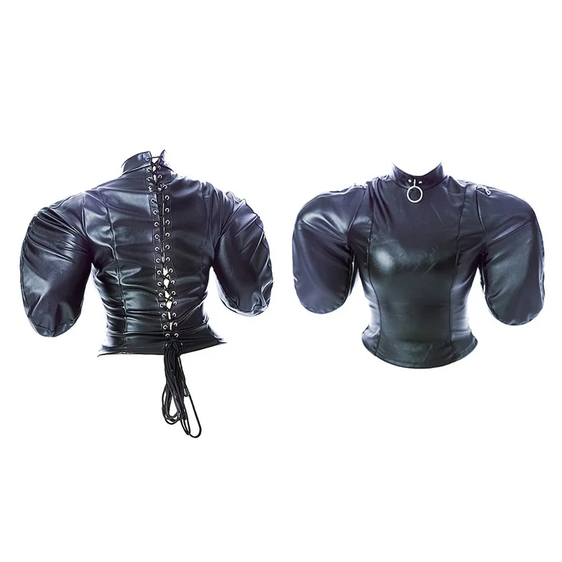 Sex Slave Binding Women Sex Toys BDSM Bondage Mummy Restraint Bags,Leather Double Arm Binder Restraint Straitjacket,Sexy Costume