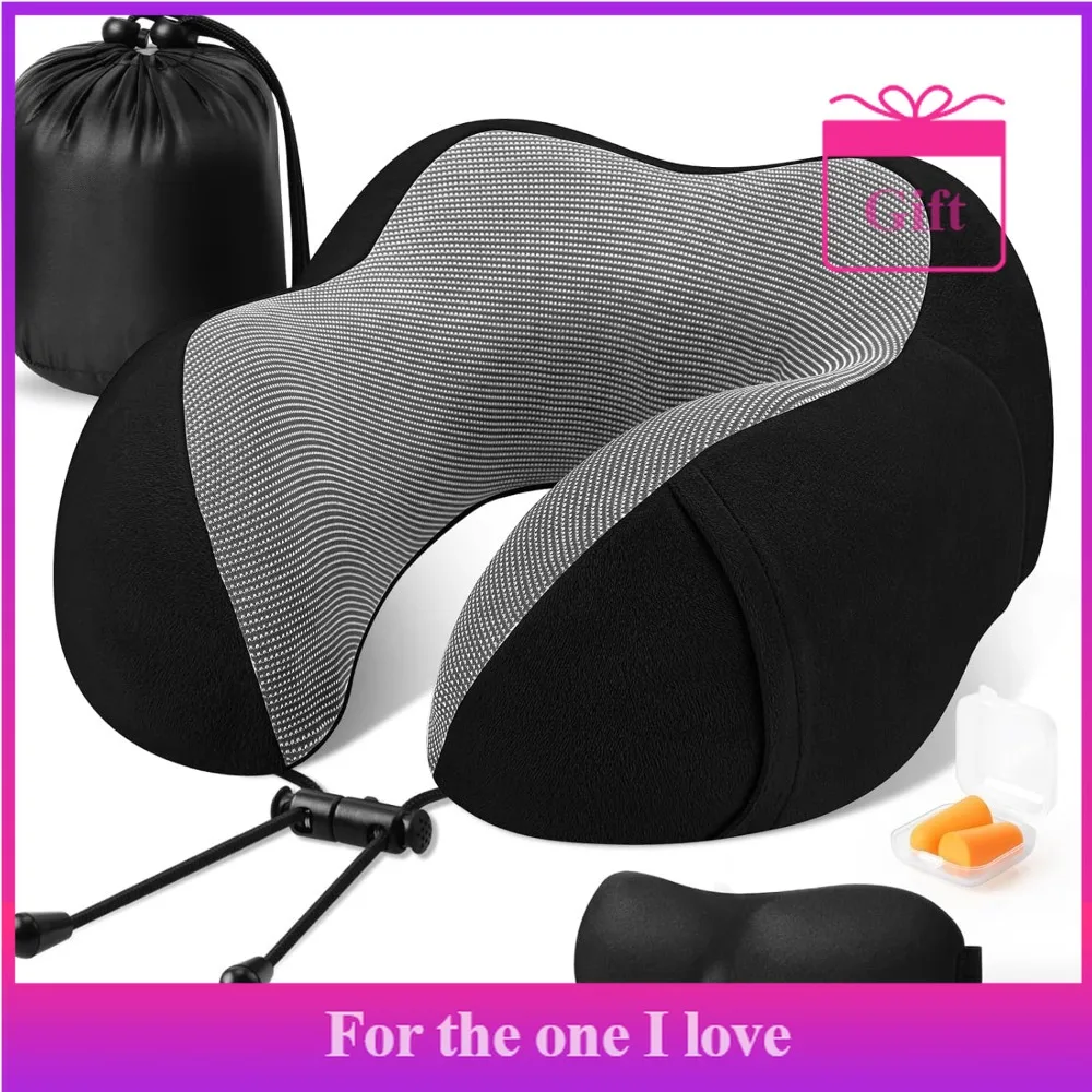 

Travel pillow, made with premium memory foam, providing comfortable neck support