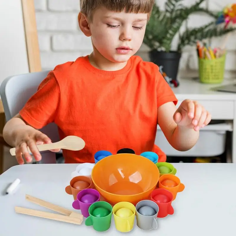 Color Sorting Sensory Toys Funny Sorting Matching Game Beads Matching Game Color Learning Toys Innovative Educational Toy For