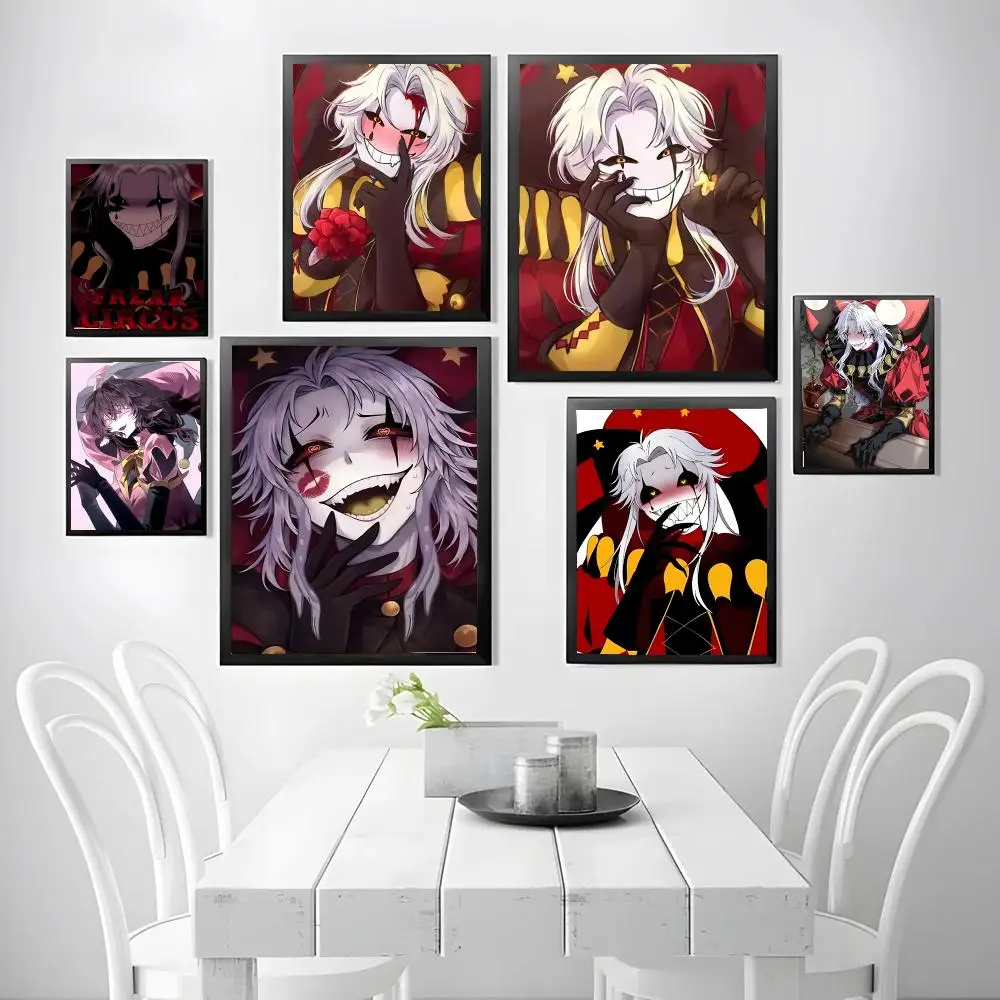 Pattern The Freak Circus Pierrot Poster Stickers, suitable for game rooms, bedrooms, corridors, home wall art decor, gifts