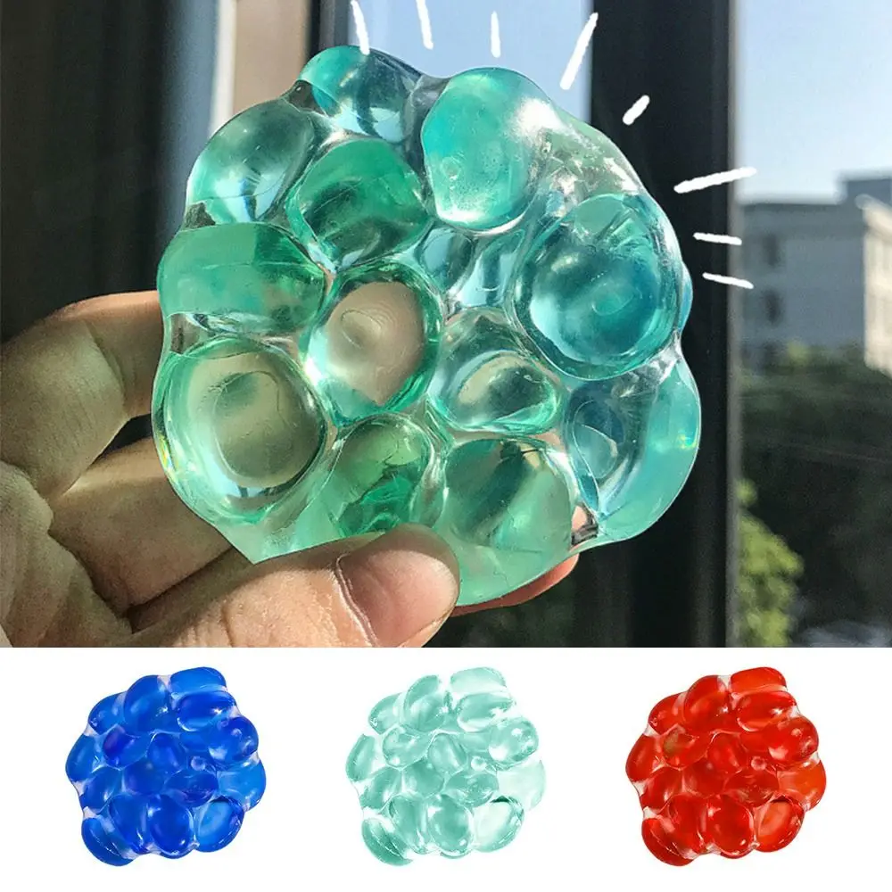 Beauty Sticky Colorful Bead Squeezing Toy Stress Relief Soft Handmade Ball Pinching Toy TPR Decompressing Toy Funny Gift