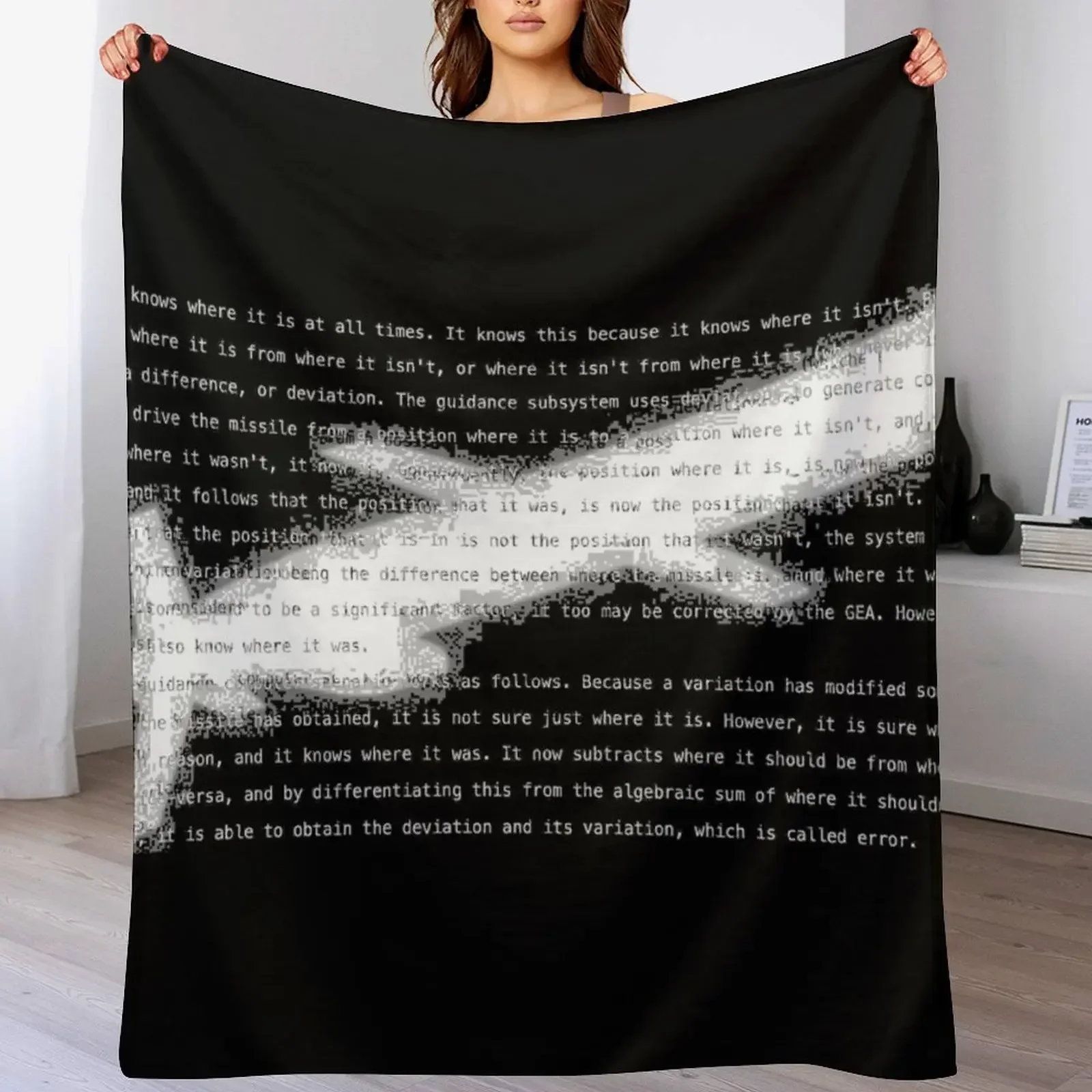 

The missile knows where it is Throw Blanket Tourist Soft Plush Plaid Furry Vintage Blankets