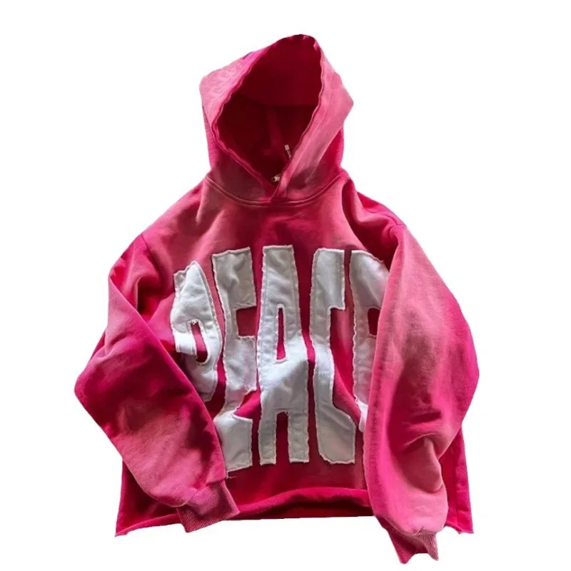 Harajuku Shin-fashion Y2K Star Patch Embroidered Super Large Hoodie Women's Gothic Hip-hop Loose Casual Sports Hoodie Streetwear