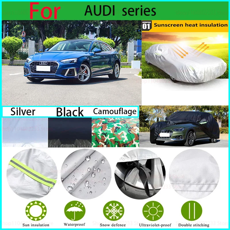 

for Audi Series Outdoor Protection Full Car Covers Snow Cover Sunshade Waterproof Dustproof Exterior Universal Accessories