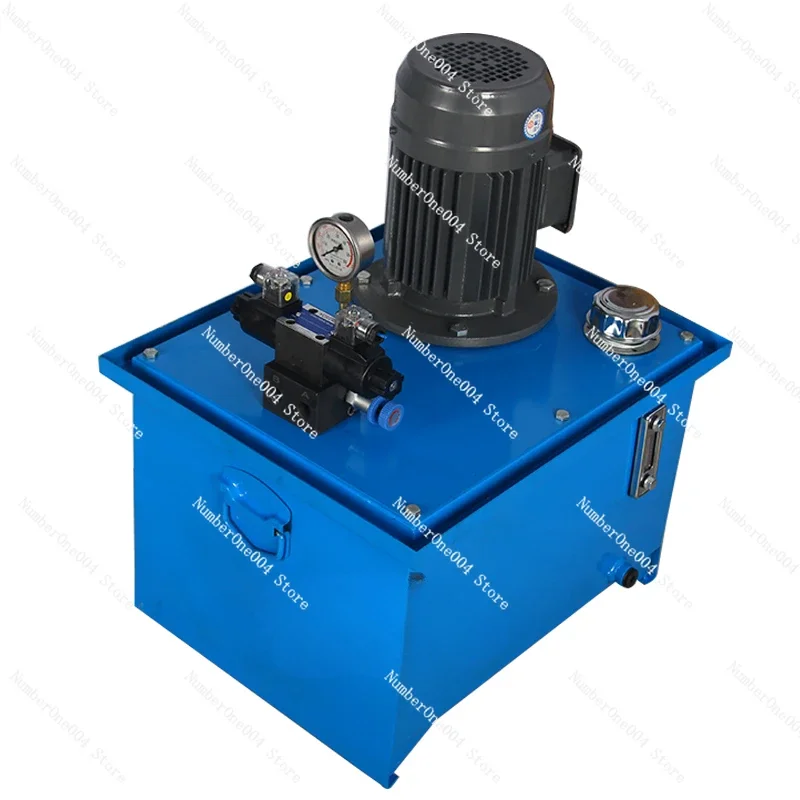 Suitable for Hydraulic Pump Station Assembly Solenoid Valve Automatic Cylinder Press Small Oil Pressure Pump Oil Tank Vertical