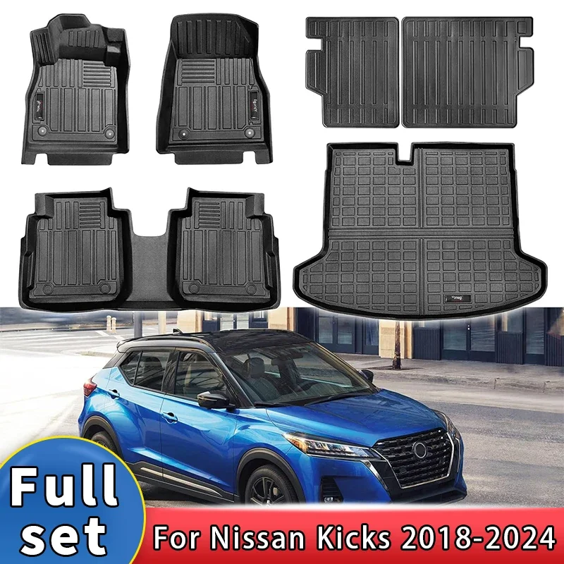 

Коврики TPE для Nissan Kicks 2025, аксессуары, коврики на спинку груза, всепогодные подкладки багажника, грузовые вкладыши