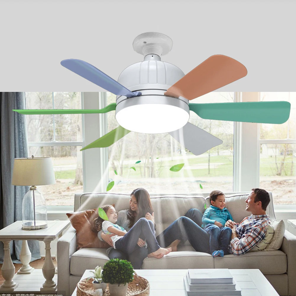 Socket Fan Light with Remote E27 Ceiling Lamp with 6 Blades with Extension Rod Socket Ceiling Fan Light Bulb Fan for Dining Room
