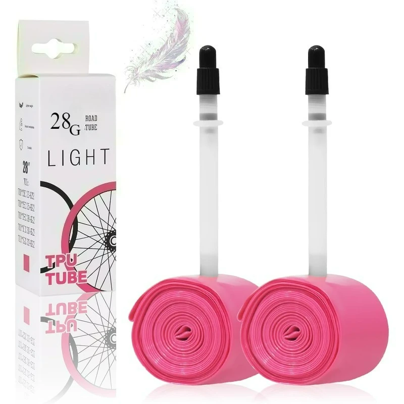 أنبوب داخلي للدراجة من مادة TPU 700C مكون من قطعتين     - صمام بريستا 28 جرام خفيف الوزن (45/65/85 مم) 18-32C مقاوم للثقب لدراجات الحصى على الطرق #1