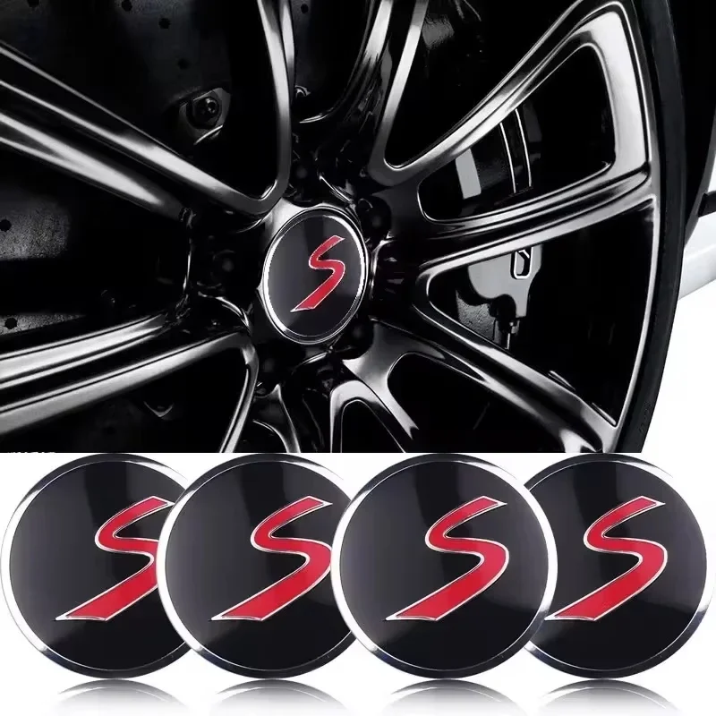 4Pcs 56mm Car Wheel Center Cover Sticker Hub Caps Accessories For Mini Cooper S JCW One R55 R56 R60 R61 F54 Clubman Countryman